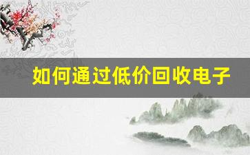 如何通过低价回收电子烟货源实现利润最大化