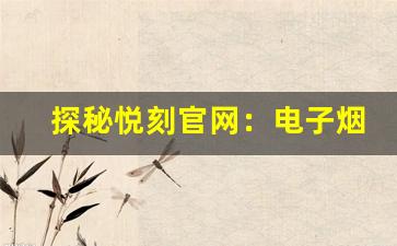 探秘悦刻官网：电子烟行业的新风向标