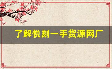 了解悦刻一手货源网厂家的独特优势与服务