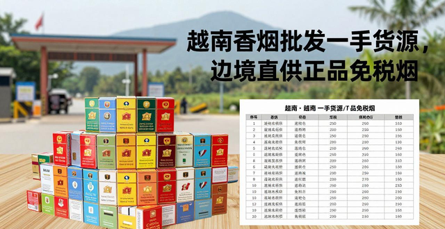 越南香烟批发一手货源，边境直供正品免税烟，价格表+实拍