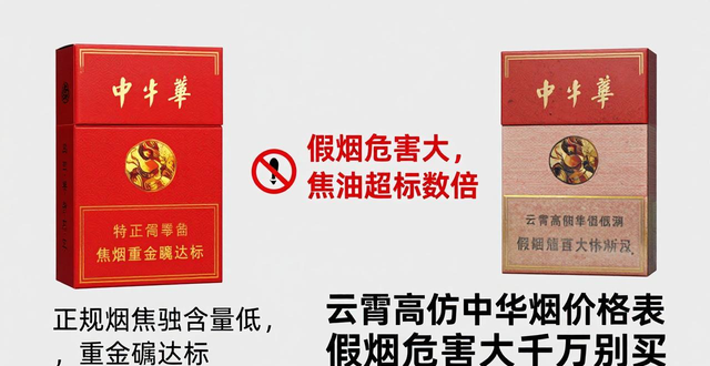 云霄高仿中华烟价格表 假烟危害大千万别买